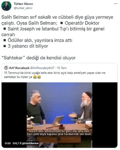 Sokak provokatörü Arif Kocabıyık'ın “sahtekâr” dediği kişi cerrah çıktı!